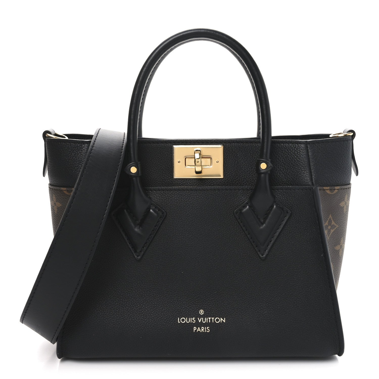 Calfskin Monogram On My Side PM Black
