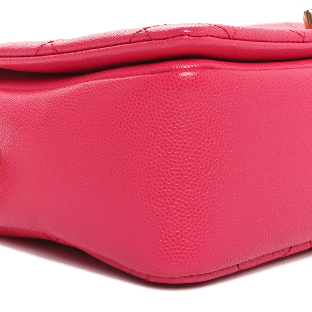 Caviar Quilted Small Fashion Therapy Flap Bag Dark Pink
