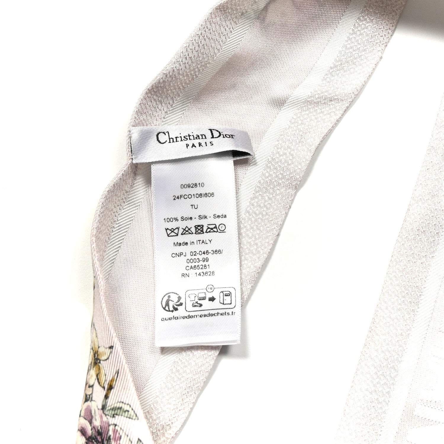Silk Twill D-Floral Mitzah Scarf Pink