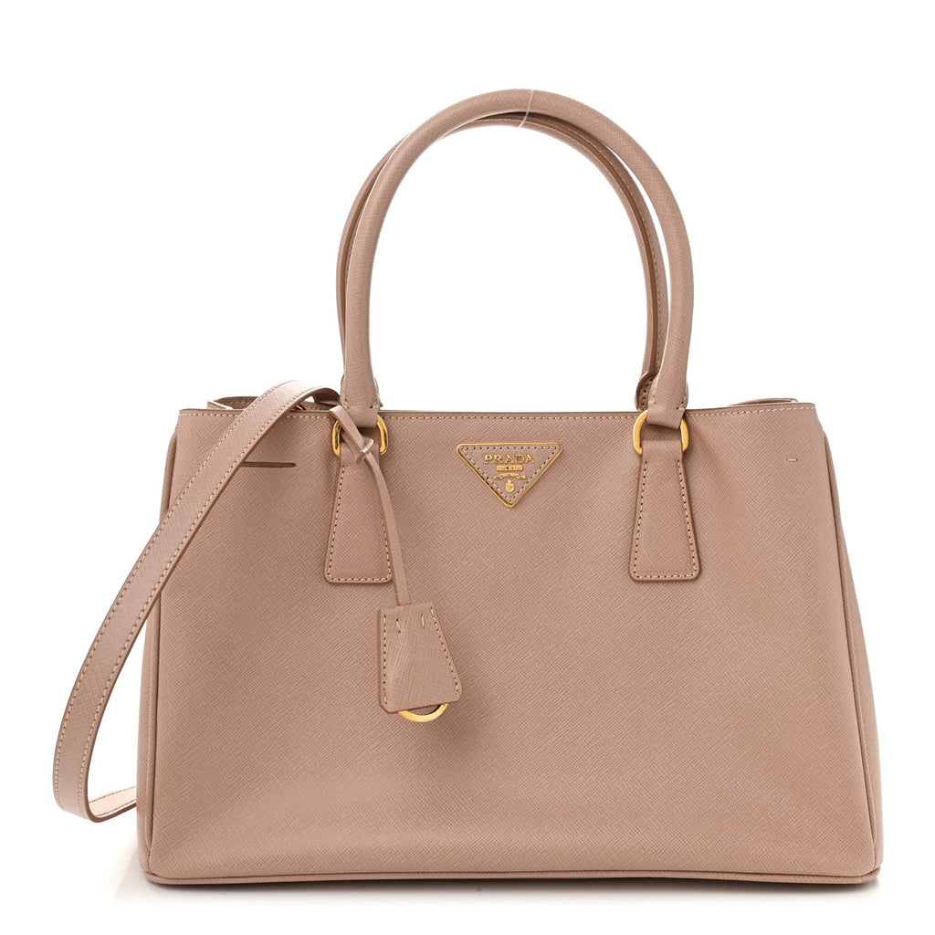 Saffiano Lux Medium Tote Cammeo