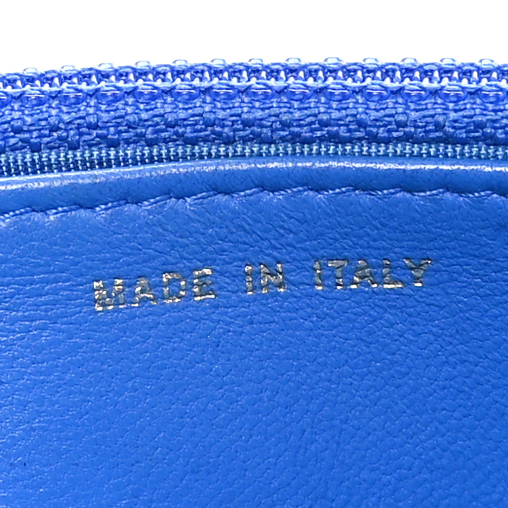 Lambskin Quilted Boy Wallet On Chain WOC Blue