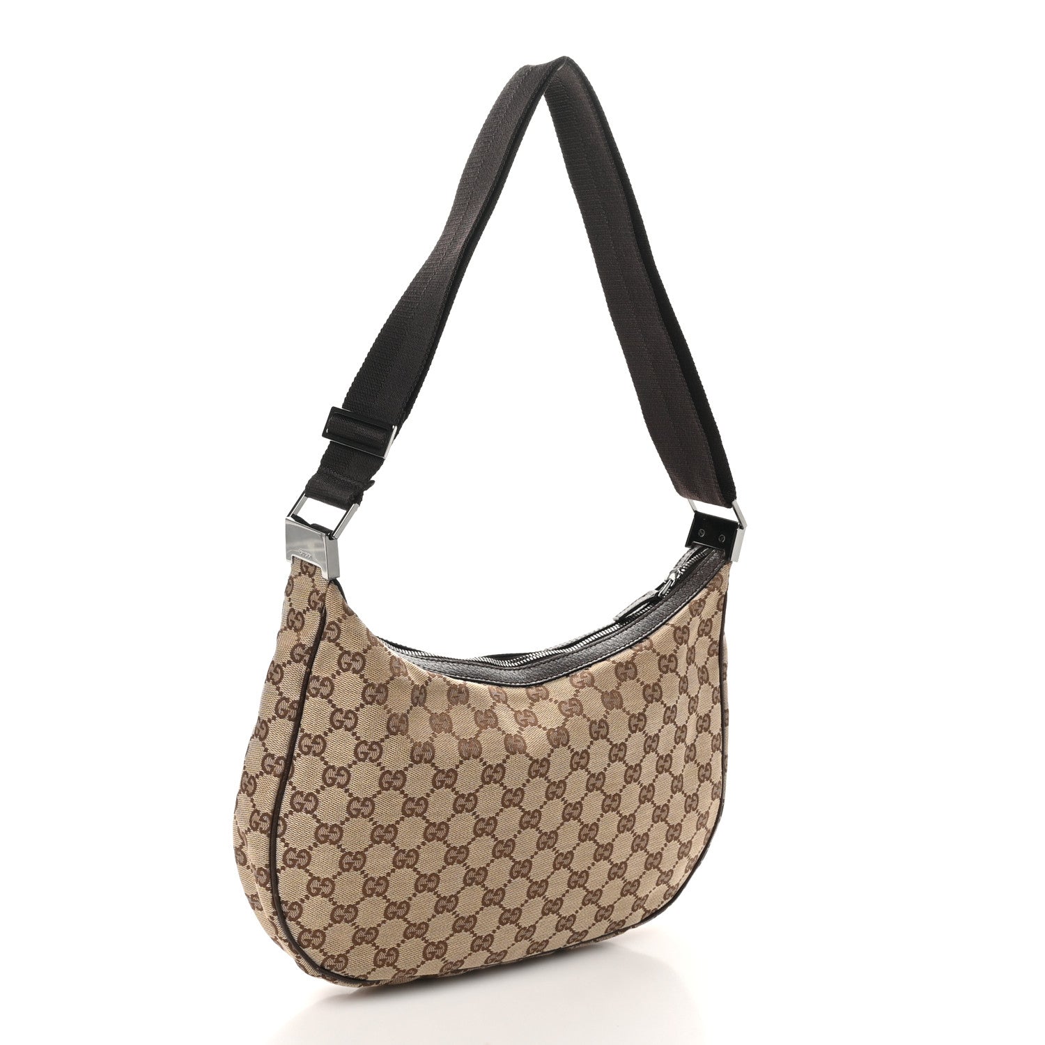 Monogram Medium Half Moon Hobo Dark Brown