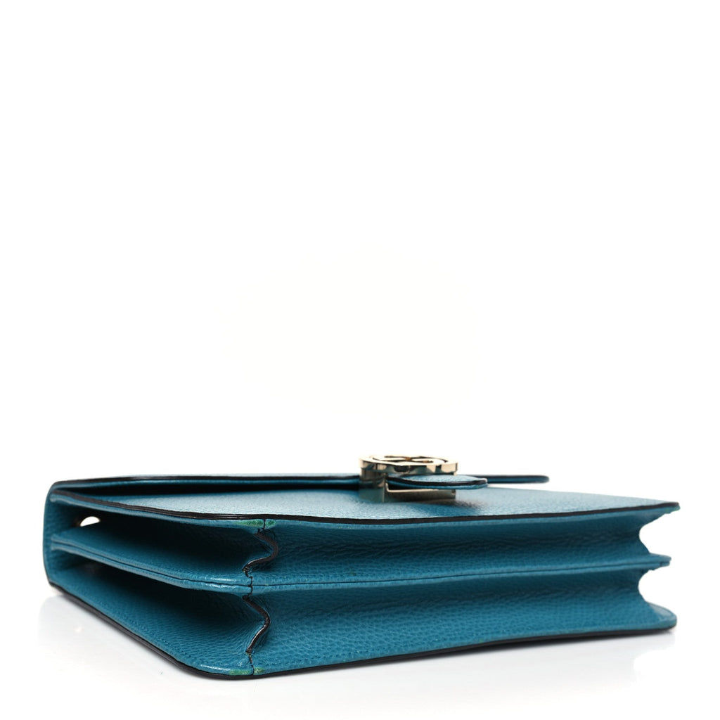 Dollar Calfskin Interlocking G Shoulder Bag Deep Cobalt