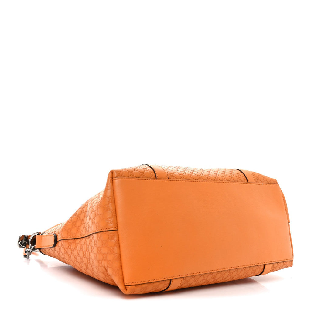 Microguccissima Medium GG Charm Dome Satchel Orange