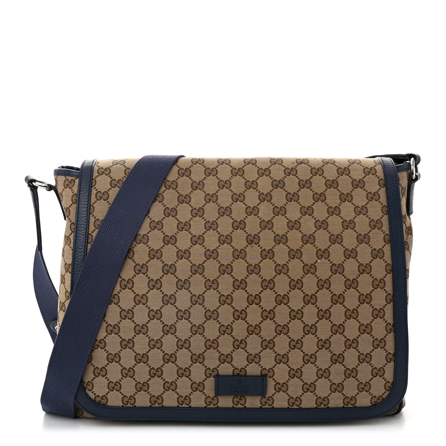 Monogram Convertible Diaper Bag Blue