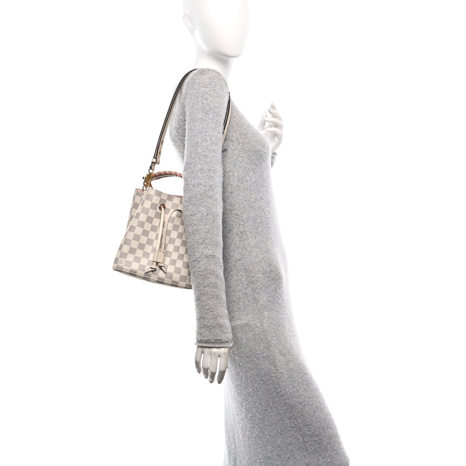 Damier Azur Braided Neonoe BB Pink