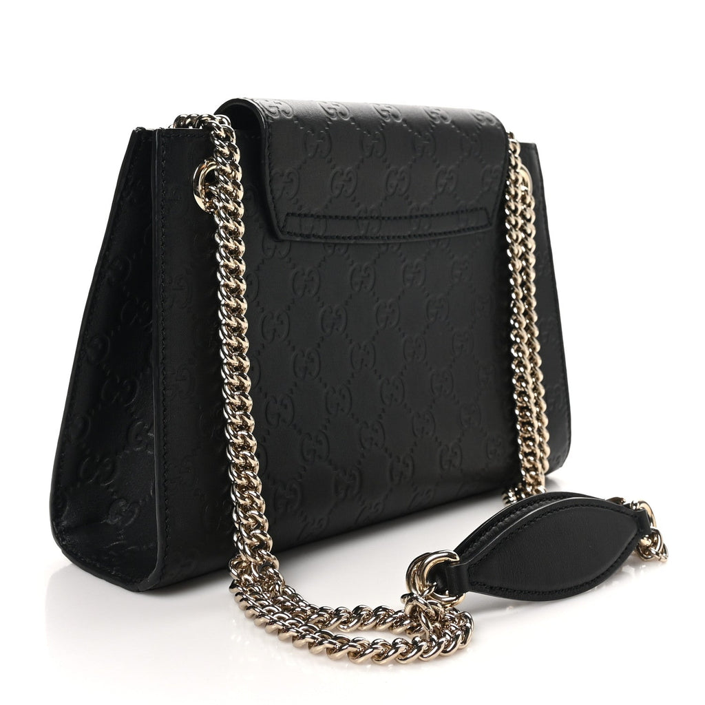 Guccissima Small Emily Shoulder Bag Black