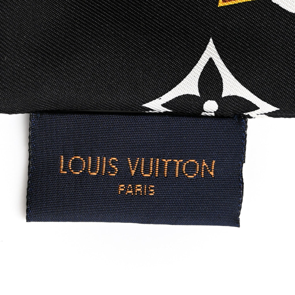 Silk Monogram Confidential Bandeau Black
