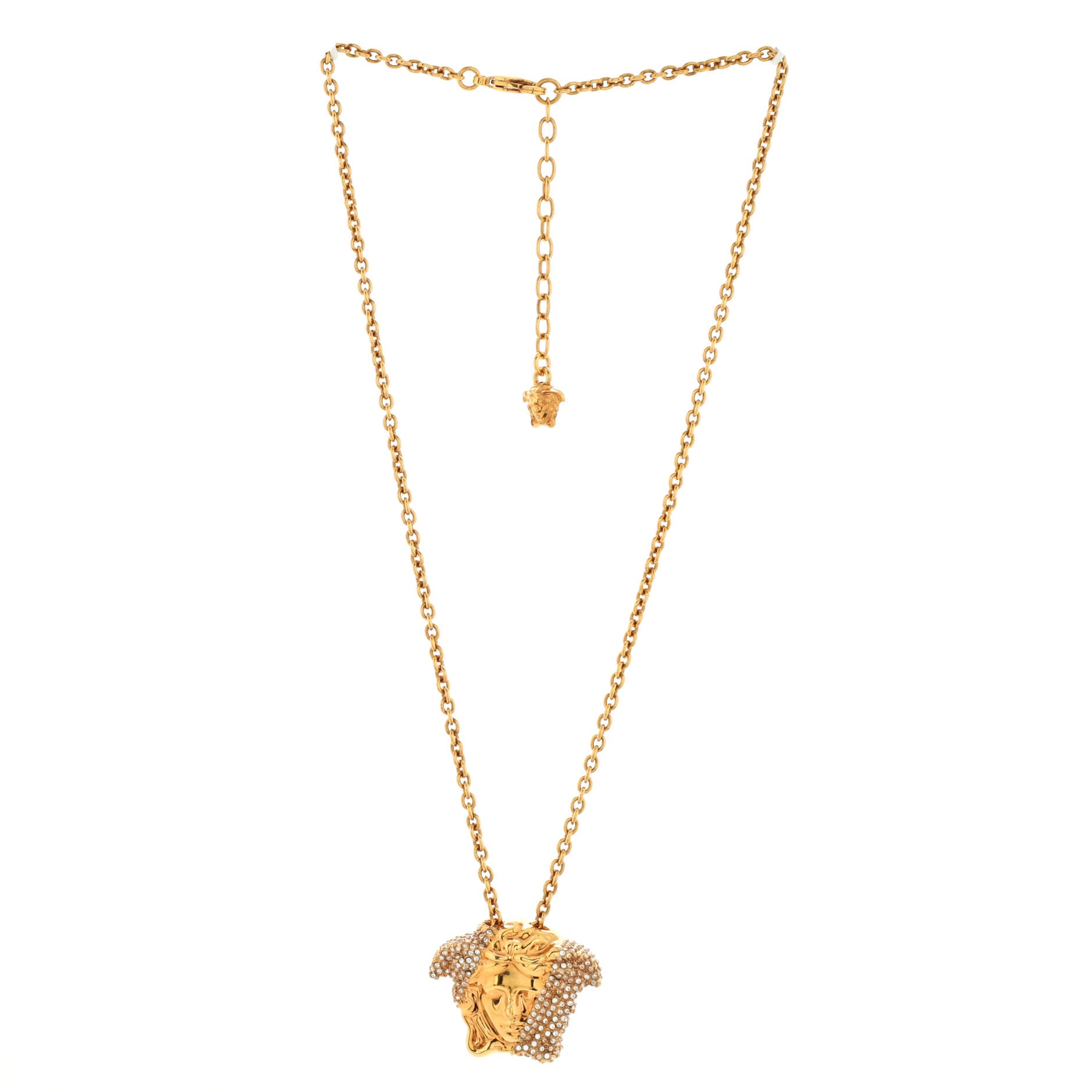 Palazzo Dia Pendant Necklace Metal with Crystals
