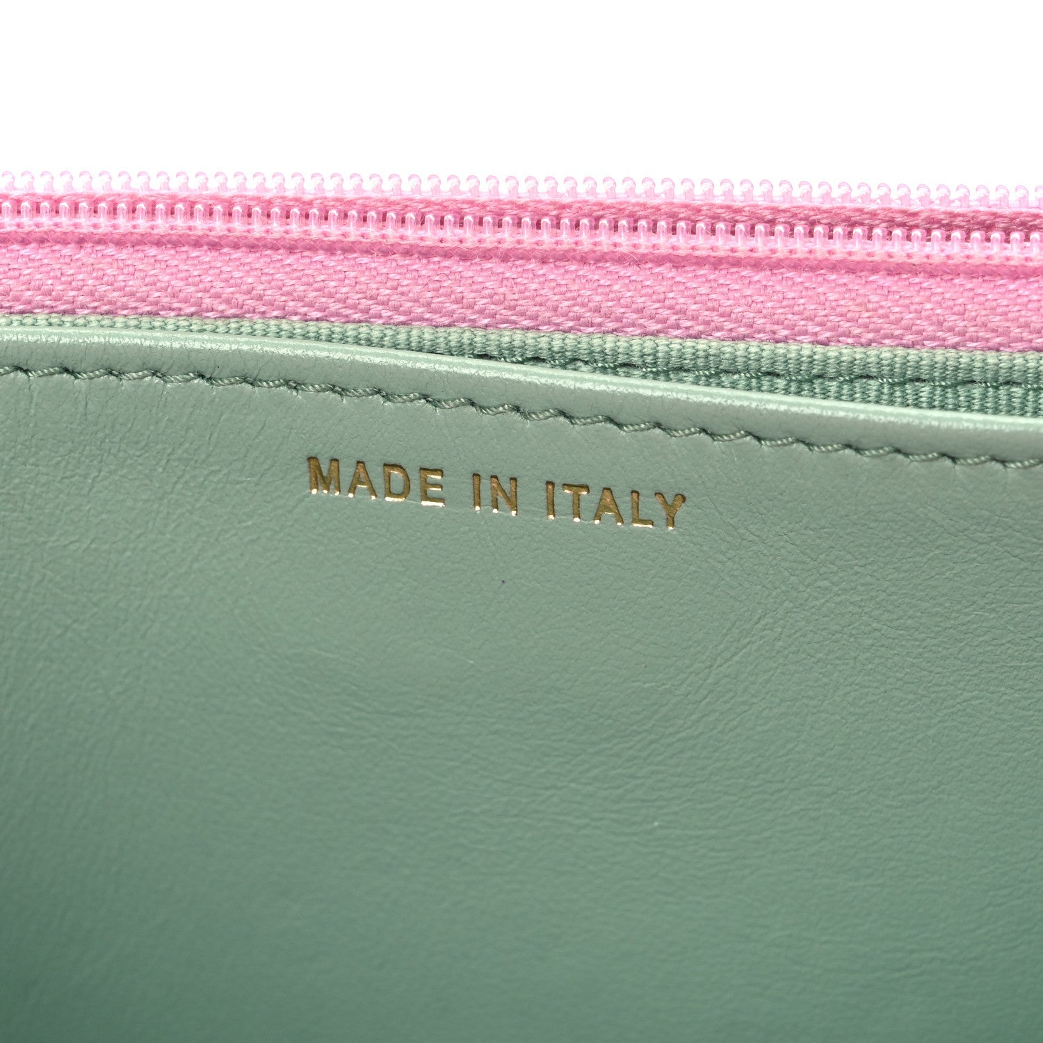 Caviar Quilted Perforated Metal CC Wallet On Chain WOC Lilac Light Green