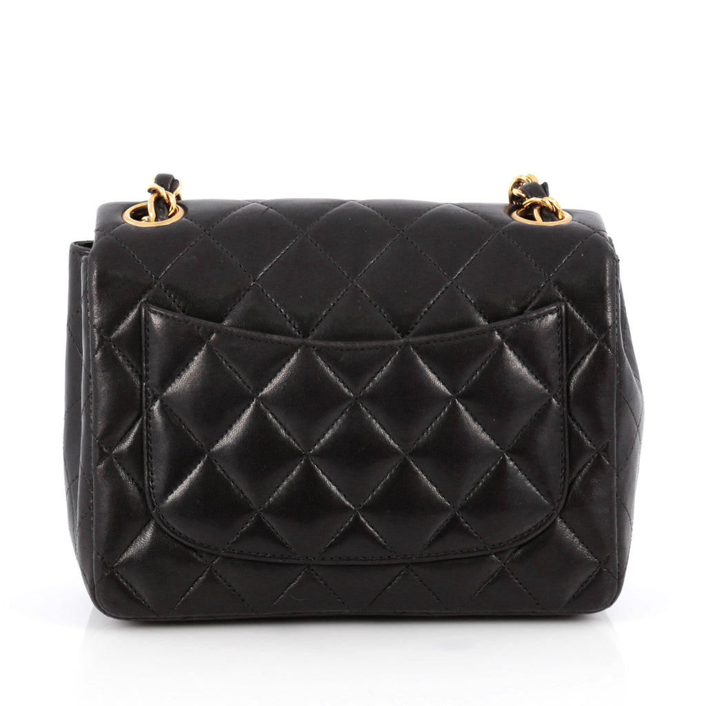 Vintage Square Classic Single Flap Bag Quilted Lambskin Mini