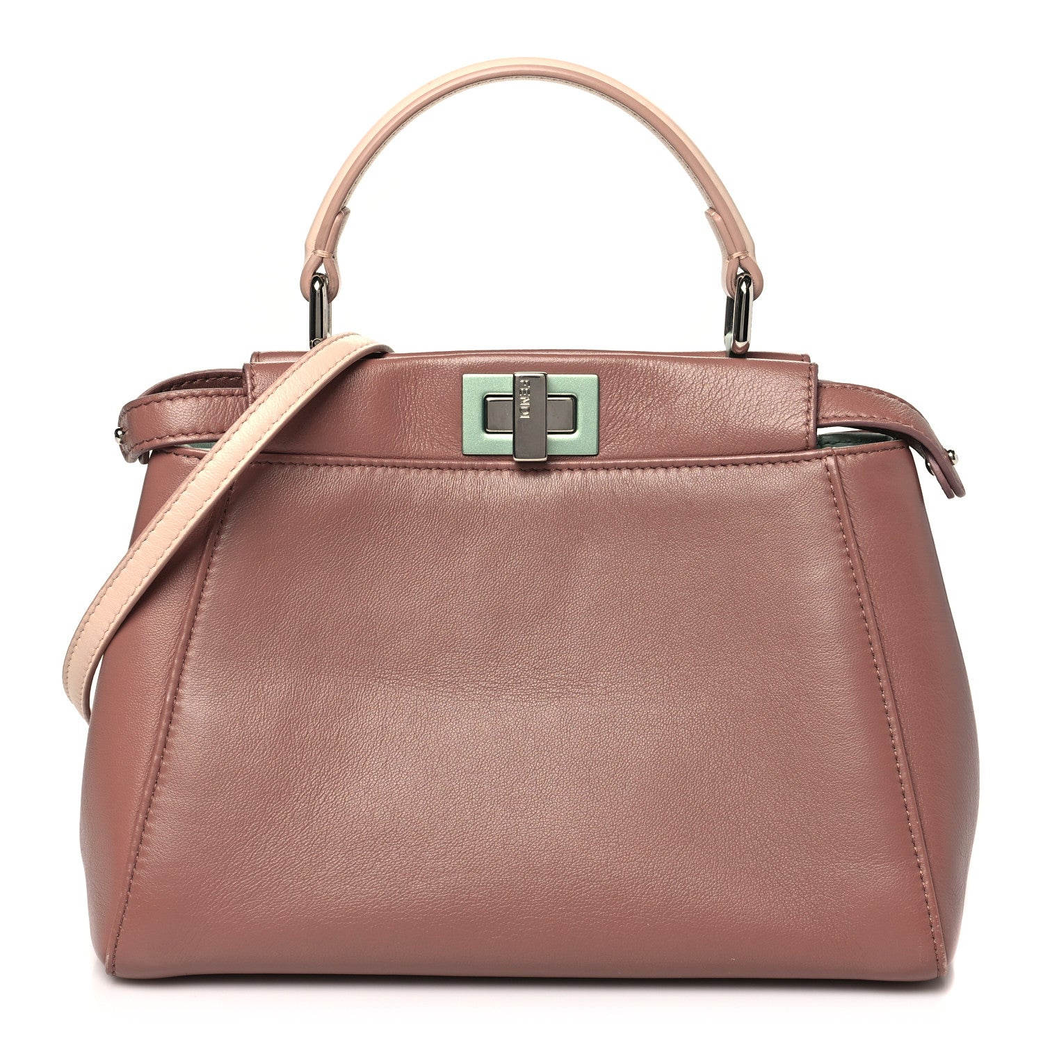 Nappa Colorblock Mini Peekaboo Iconic Satchel English Rose Plaster Oxigen