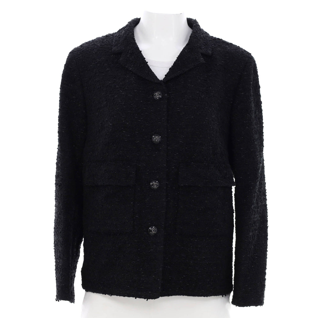 Women's CC Button Two Pocket Blazer Tweed