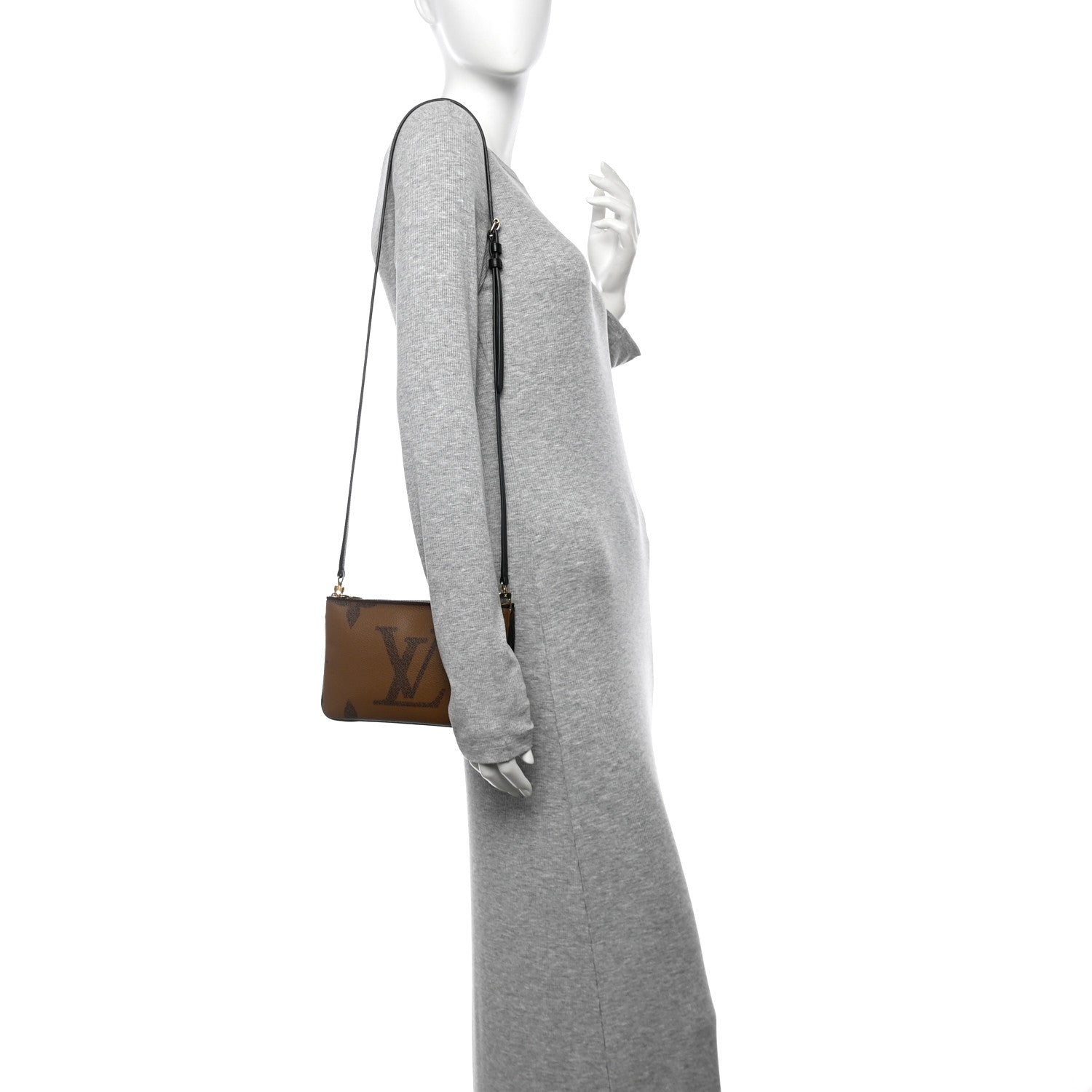 Reverse Monogram Giant Double Zip Pochette