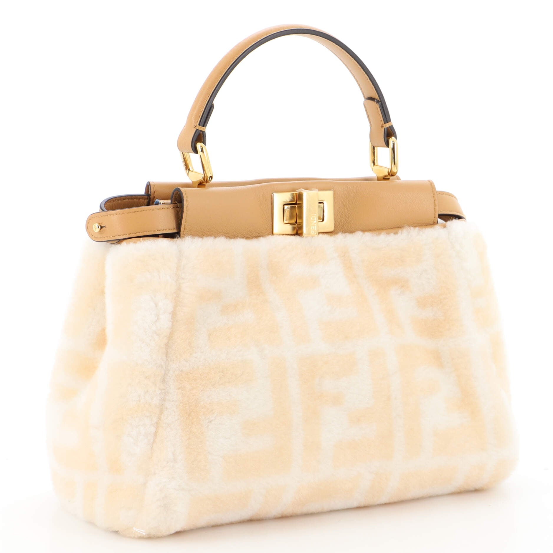 Peekaboo Bag Zucca Shearling Mini