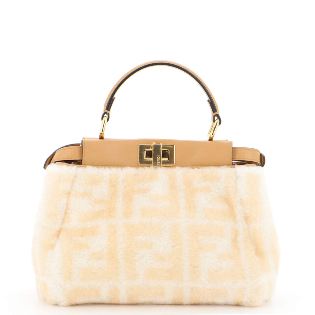 Peekaboo Bag Zucca Shearling Mini