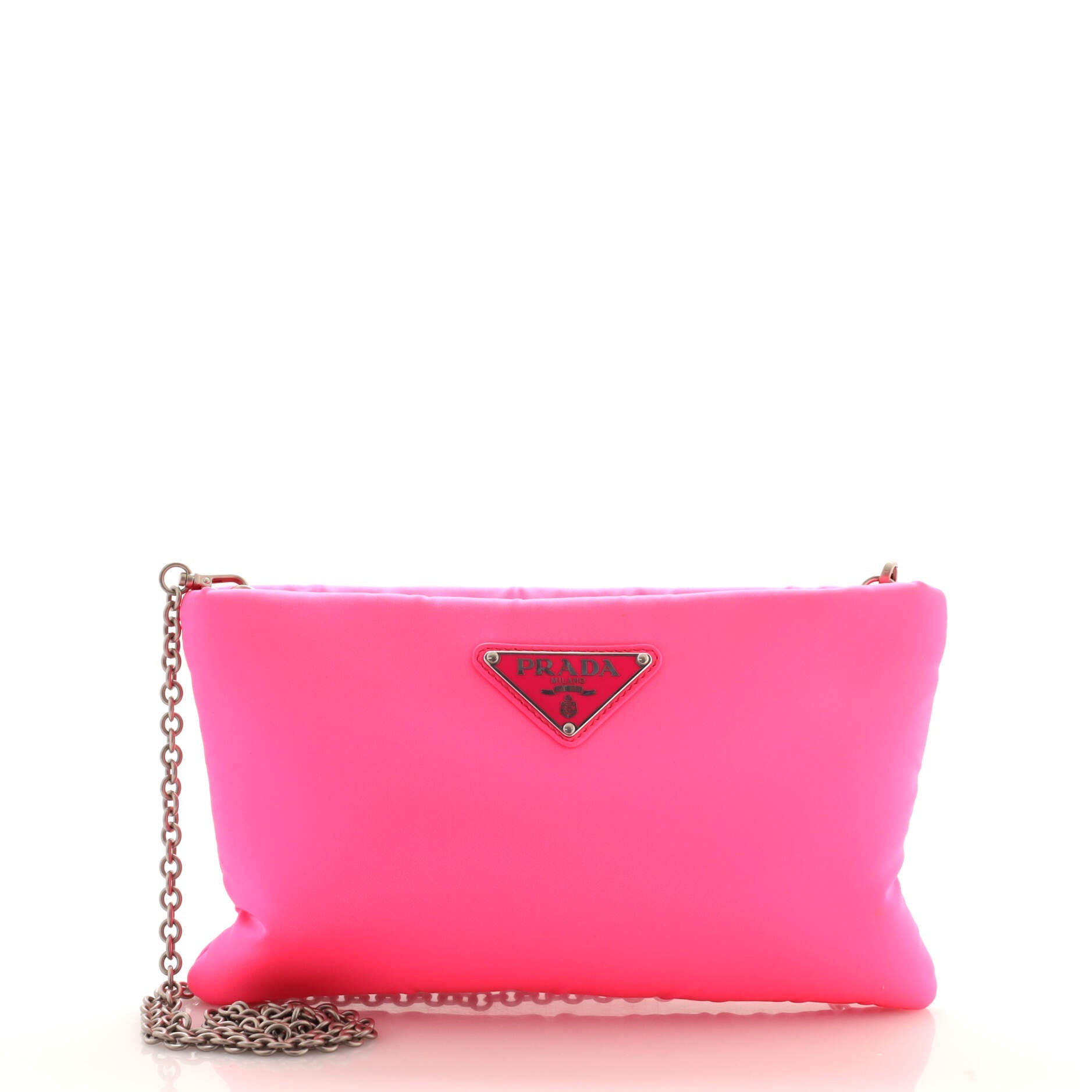 Fluo Chain Clutch Tessuto Small