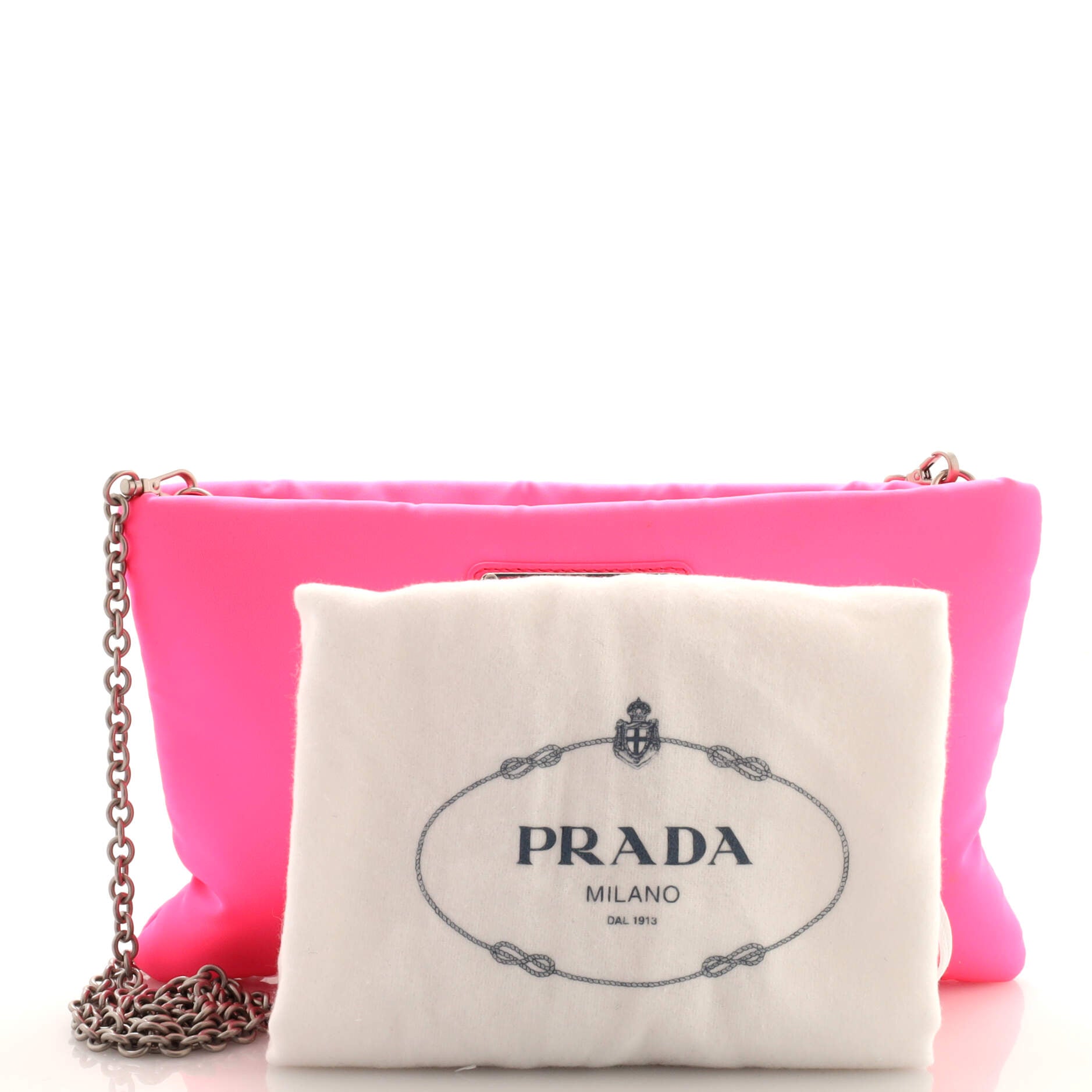 Fluo Chain Clutch Tessuto Small