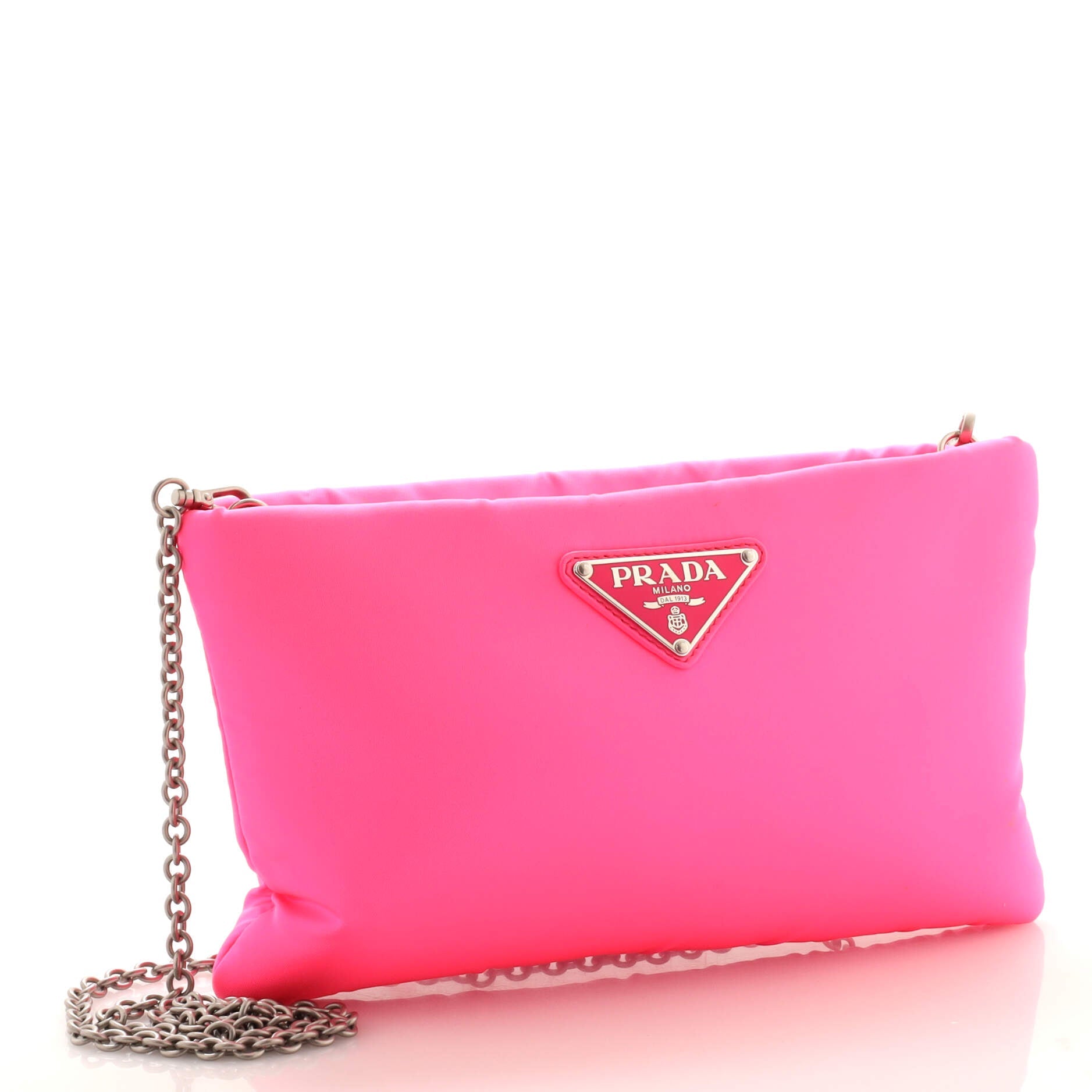Fluo Chain Clutch Tessuto Small