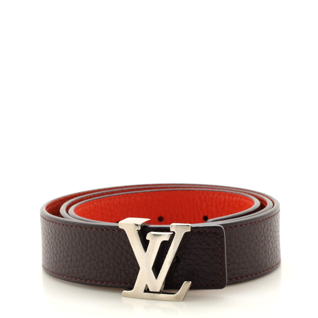 LV Initiales Reversible Belt Leather Thin 80