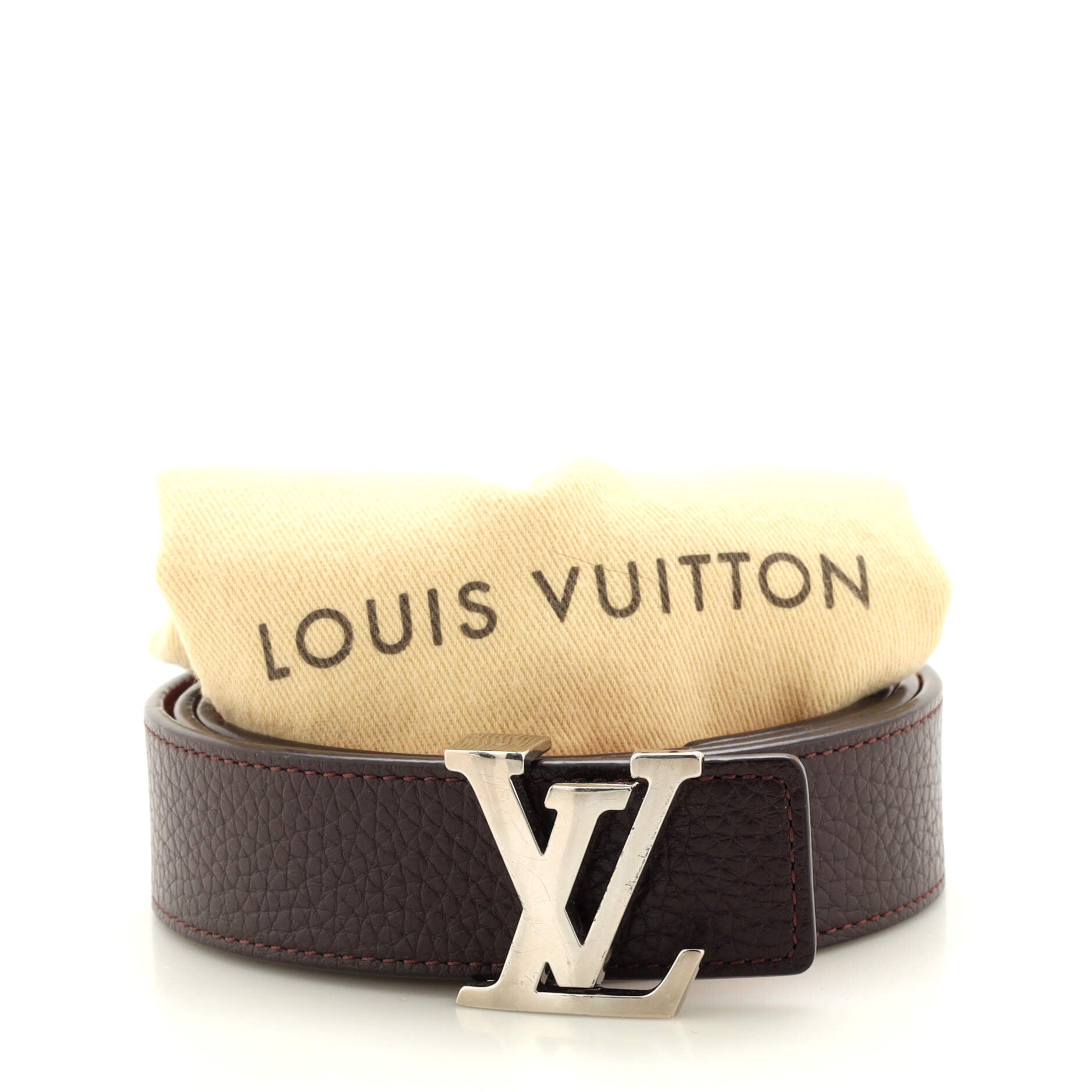 LV Initiales Reversible Belt Leather Thin 80