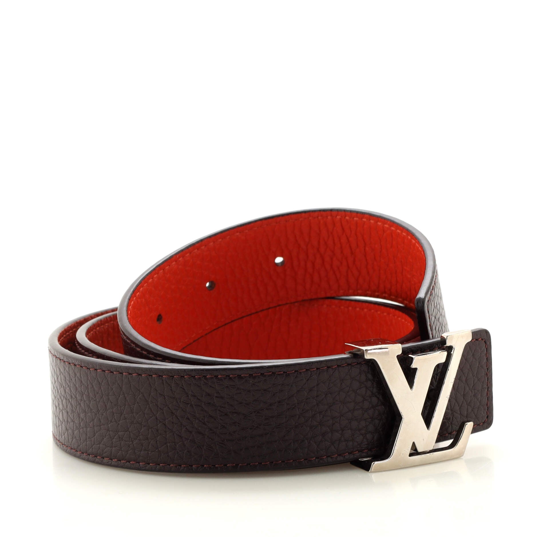 LV Initiales Reversible Belt Leather Thin 80