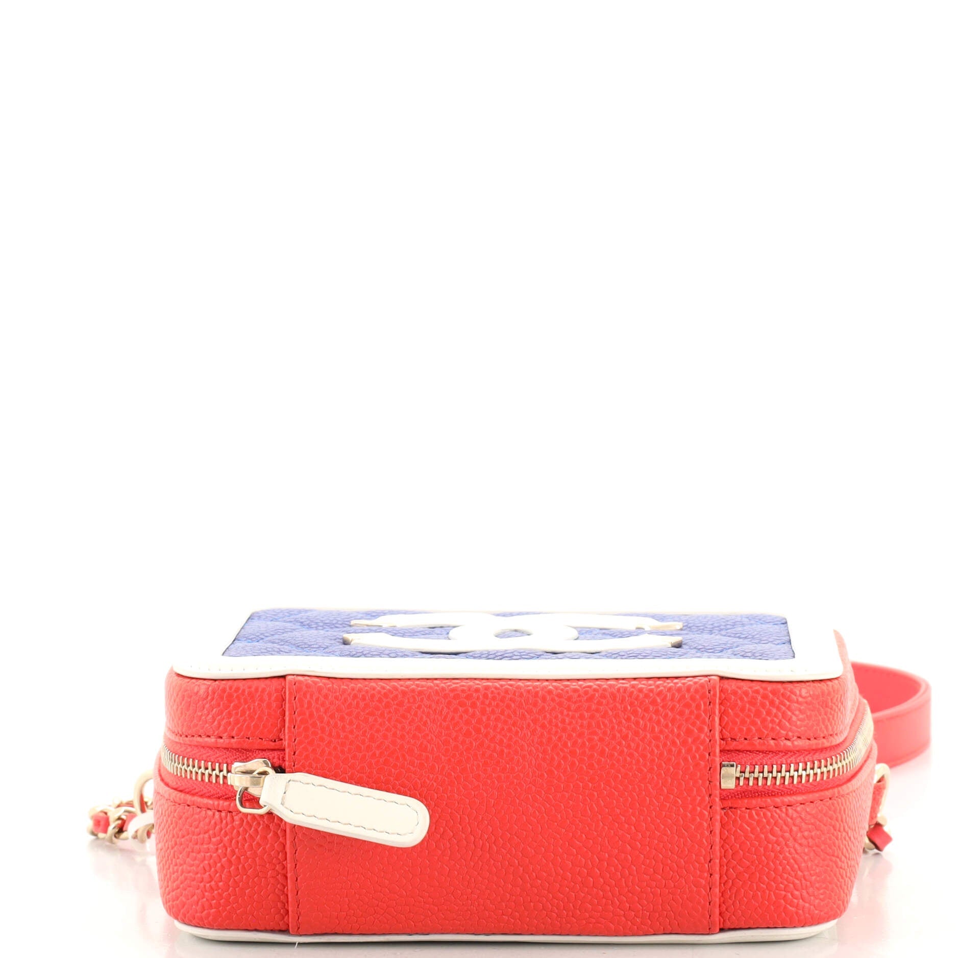 Filigree Vanity Clutch with Chain Quilted Caviar Mini