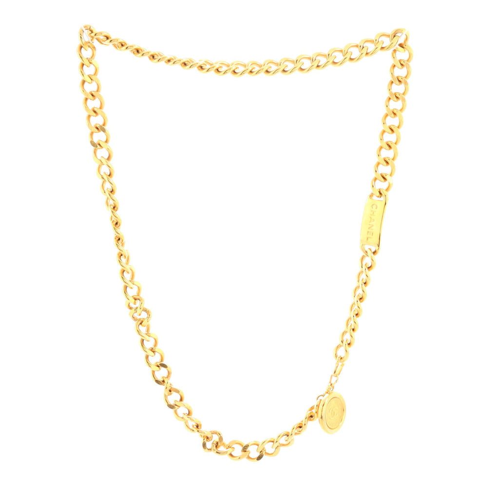 Vintage Medallion Chain Belt Metal 0