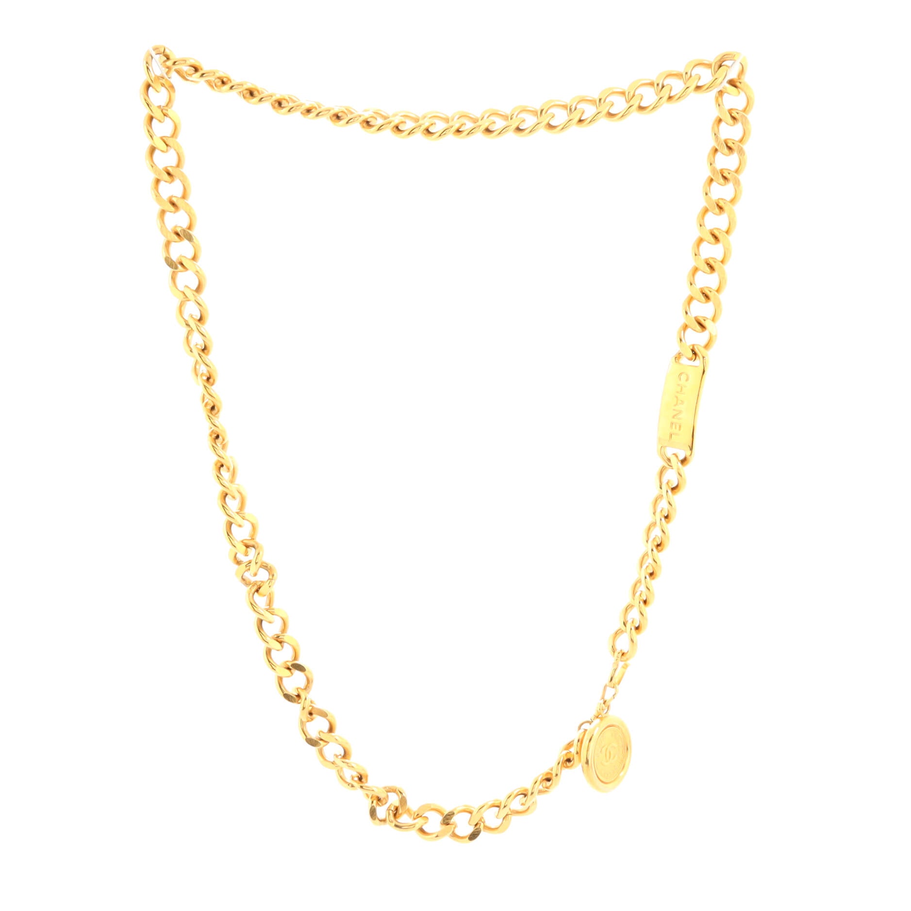 Vintage Medallion Chain Belt Metal 0