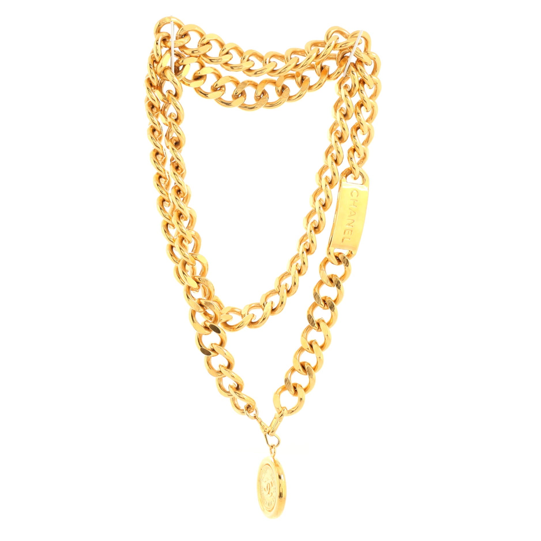 Vintage Medallion Chain Belt Metal 0