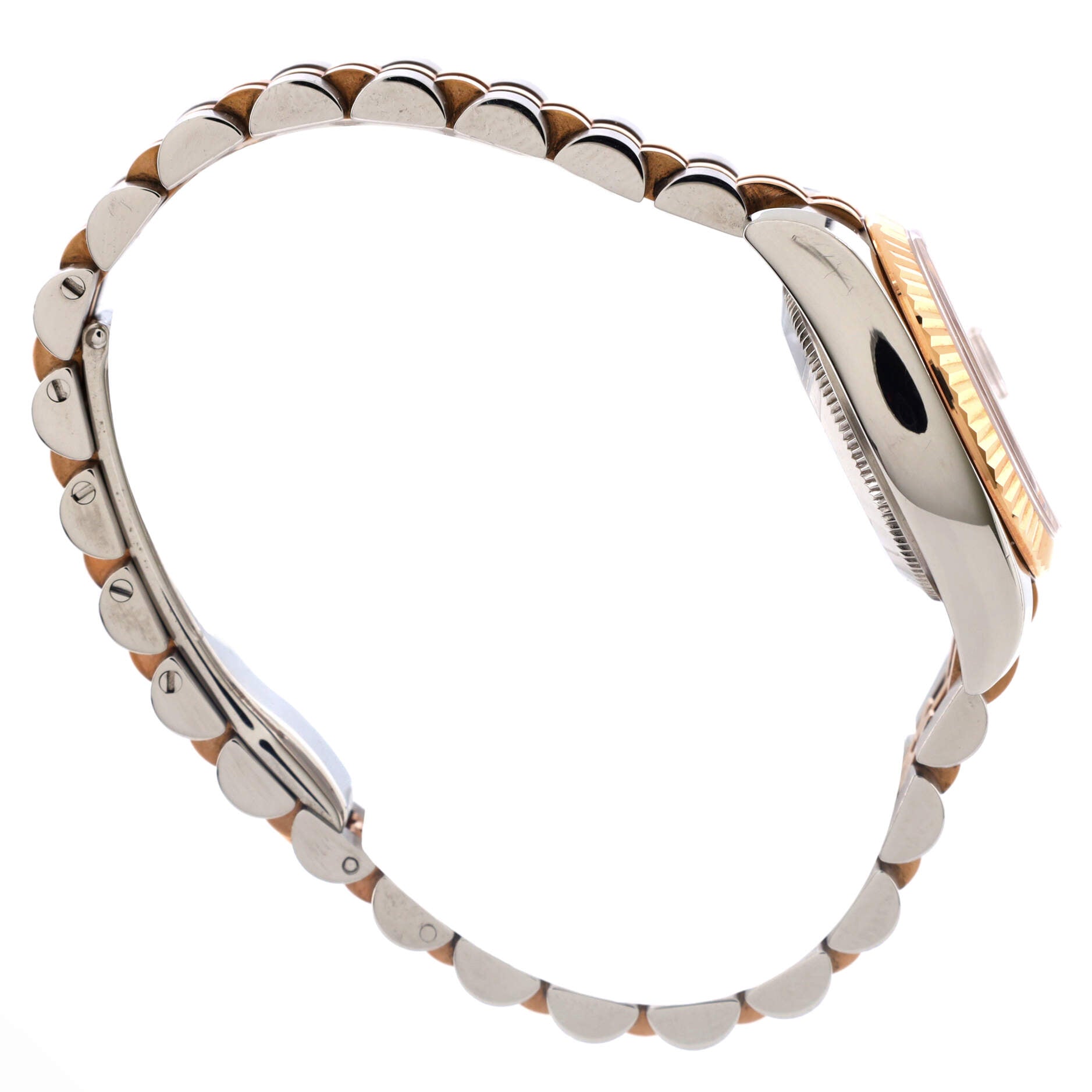 Oyster Perpetual Datejust Automatic Watch Stainless Steel and Rose Gold with Diamond Markers 26