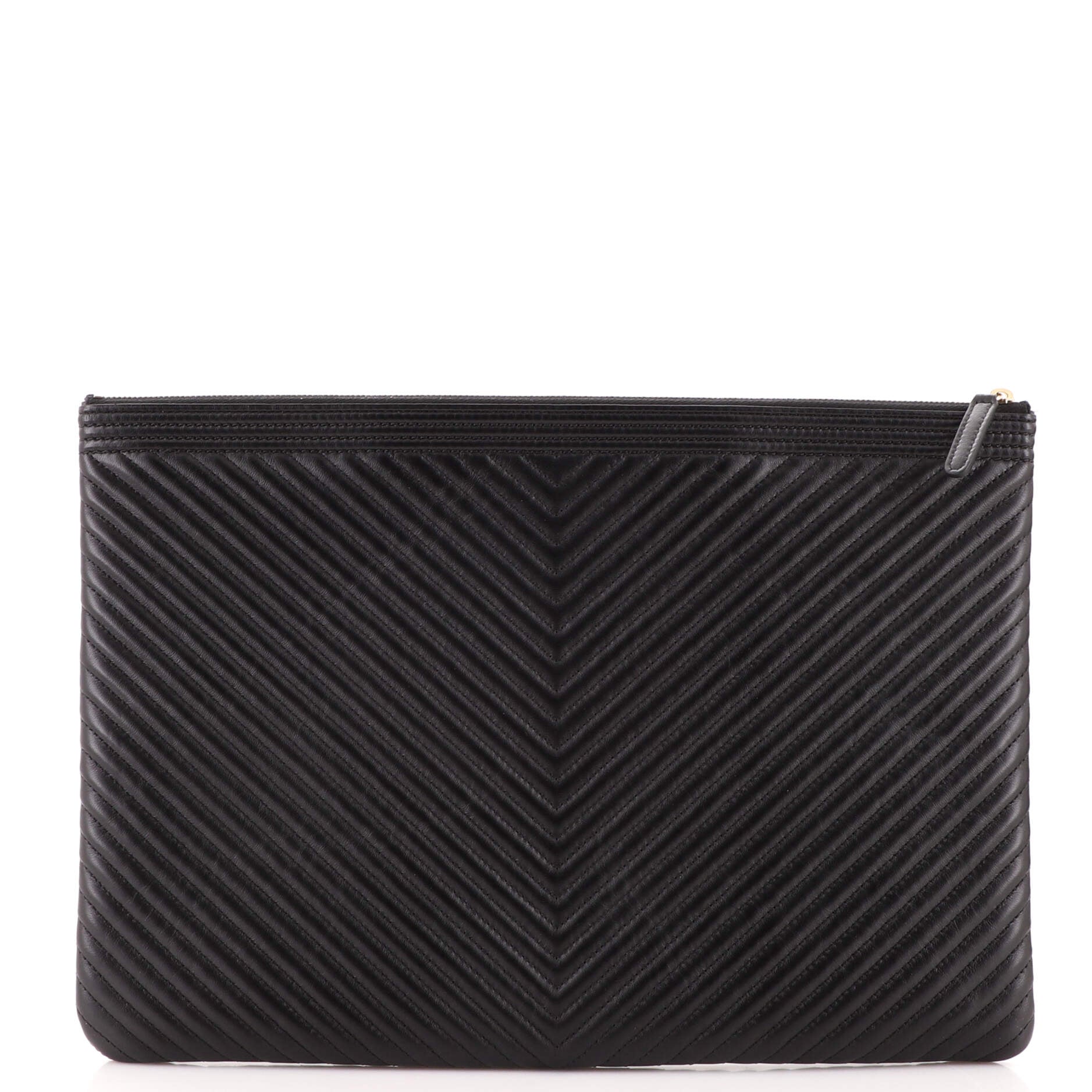 Boy O Case Clutch Chevron Lambskin Large