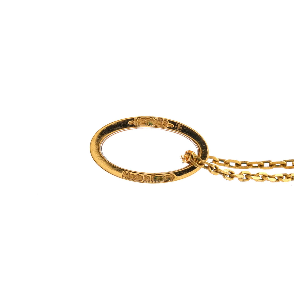 Pop H Pendant Chain Necklace Metal and Enamel
