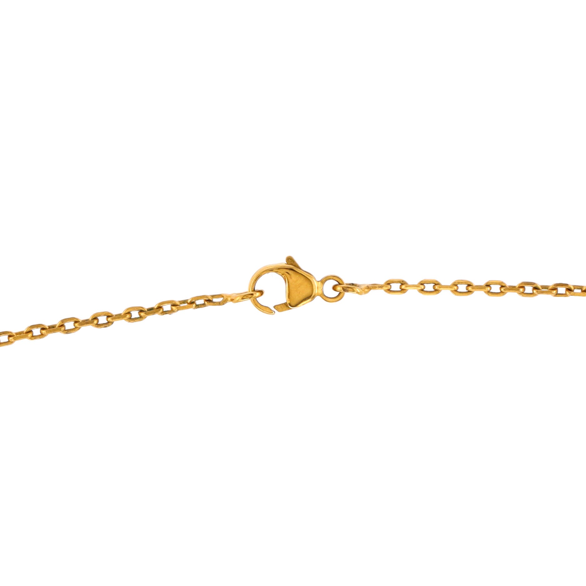 Pop H Pendant Chain Necklace Metal and Enamel