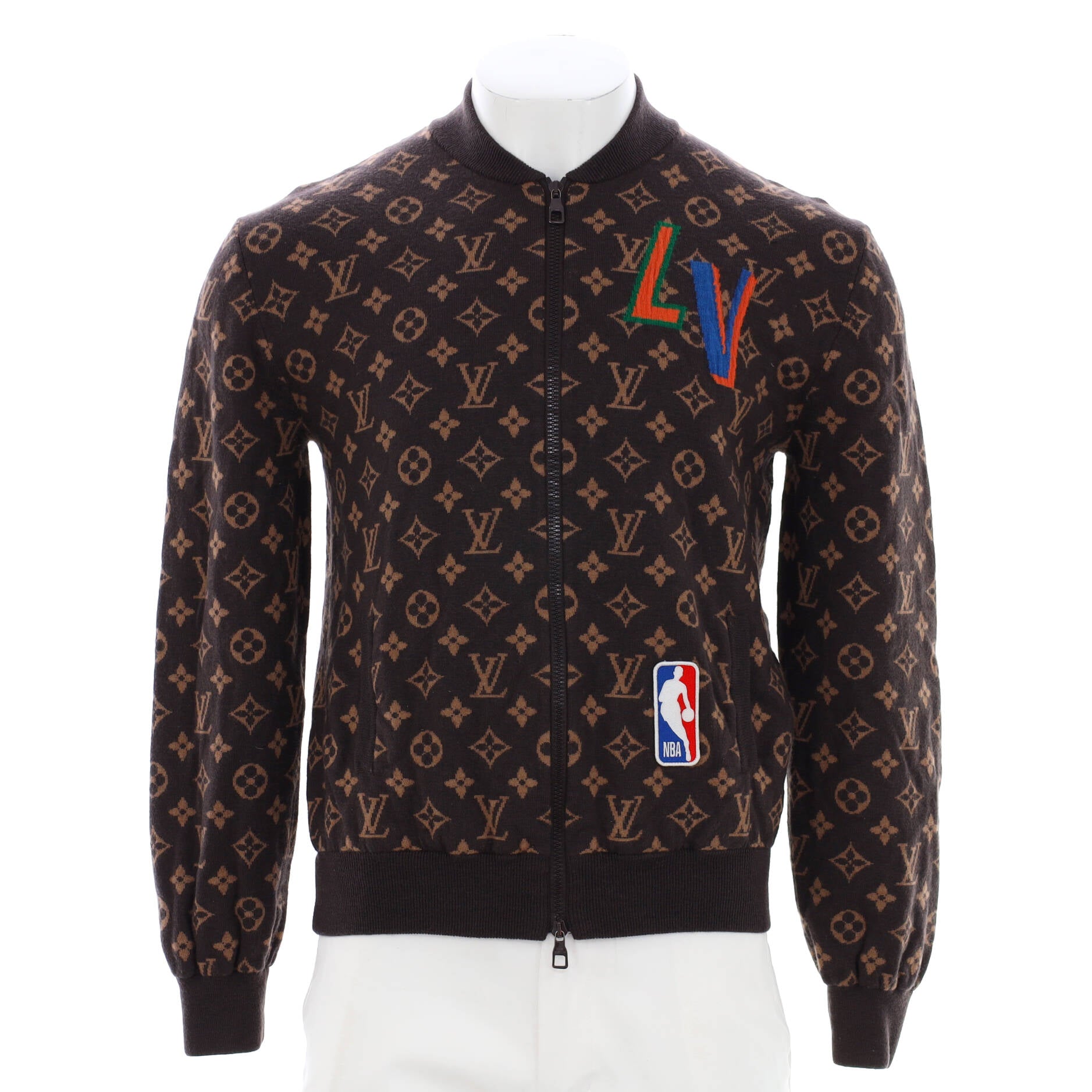 Men's LV x NBA Graphic Blouson Monogram Wool