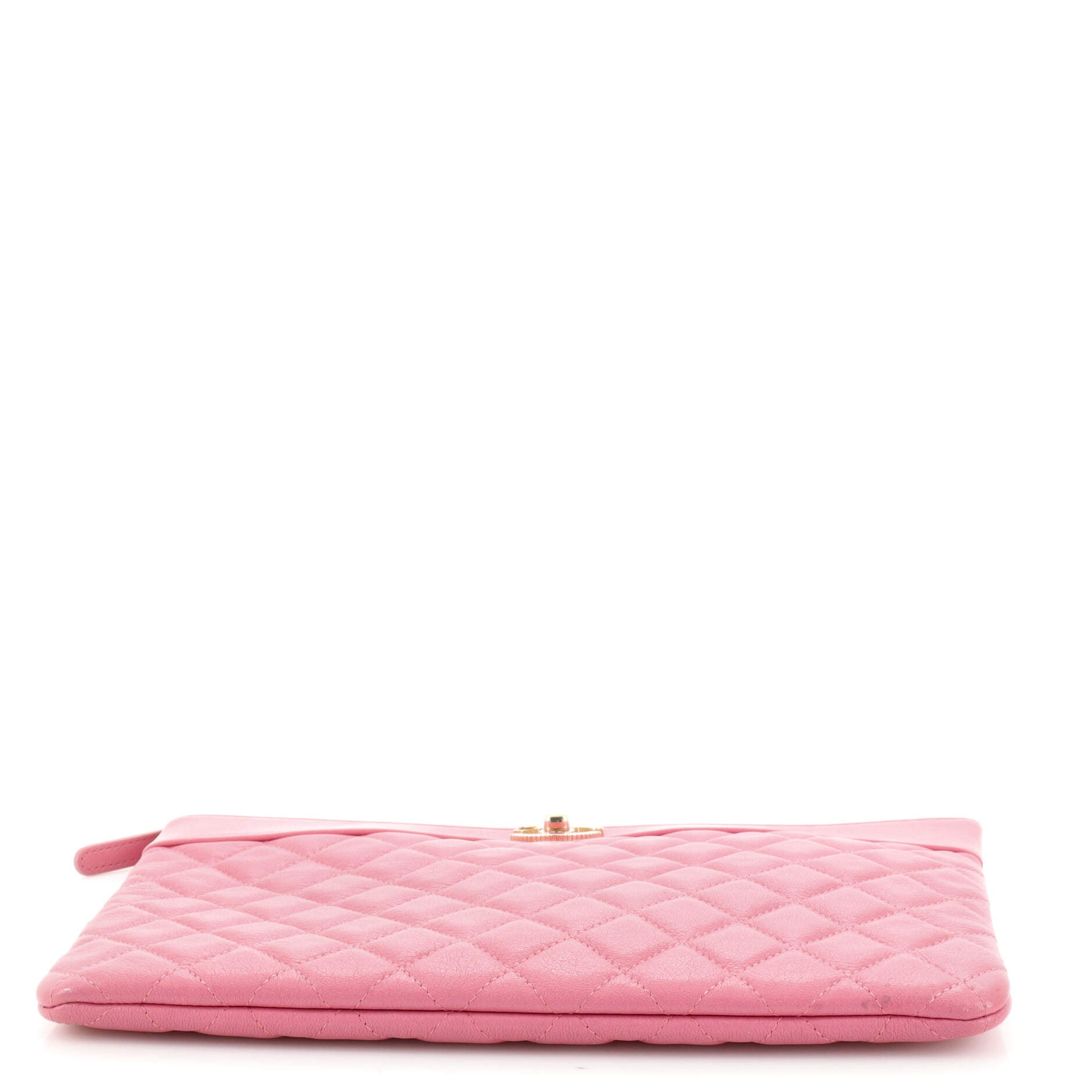 Mademoiselle Vintage O Case Clutch Quilted Sheepskin Medium