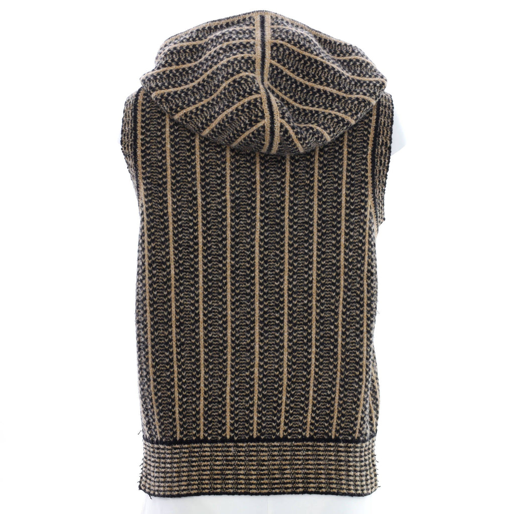Women's Vintage Zip Up Hooded Vest Wool Blend