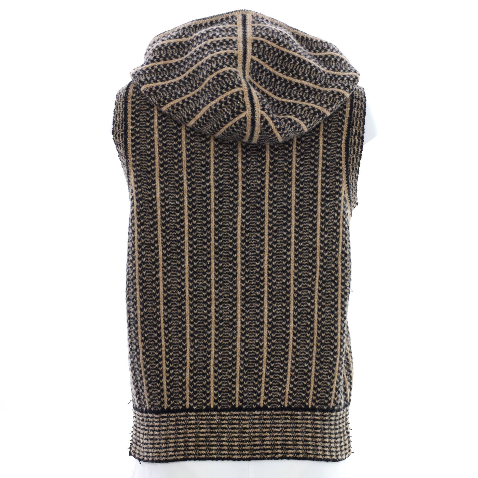 Women's Vintage Zip Up Hooded Vest Wool Blend