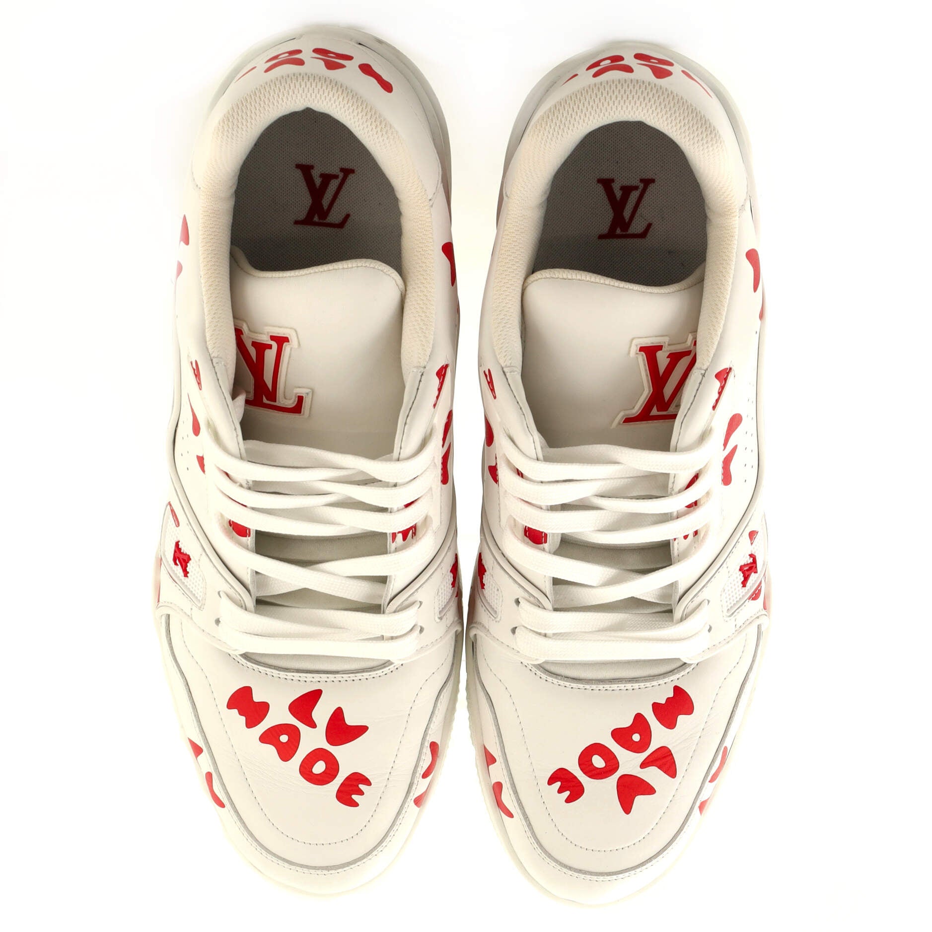 Men's Nigo LV Trainer Sneakers Limited Edition Printed Leather