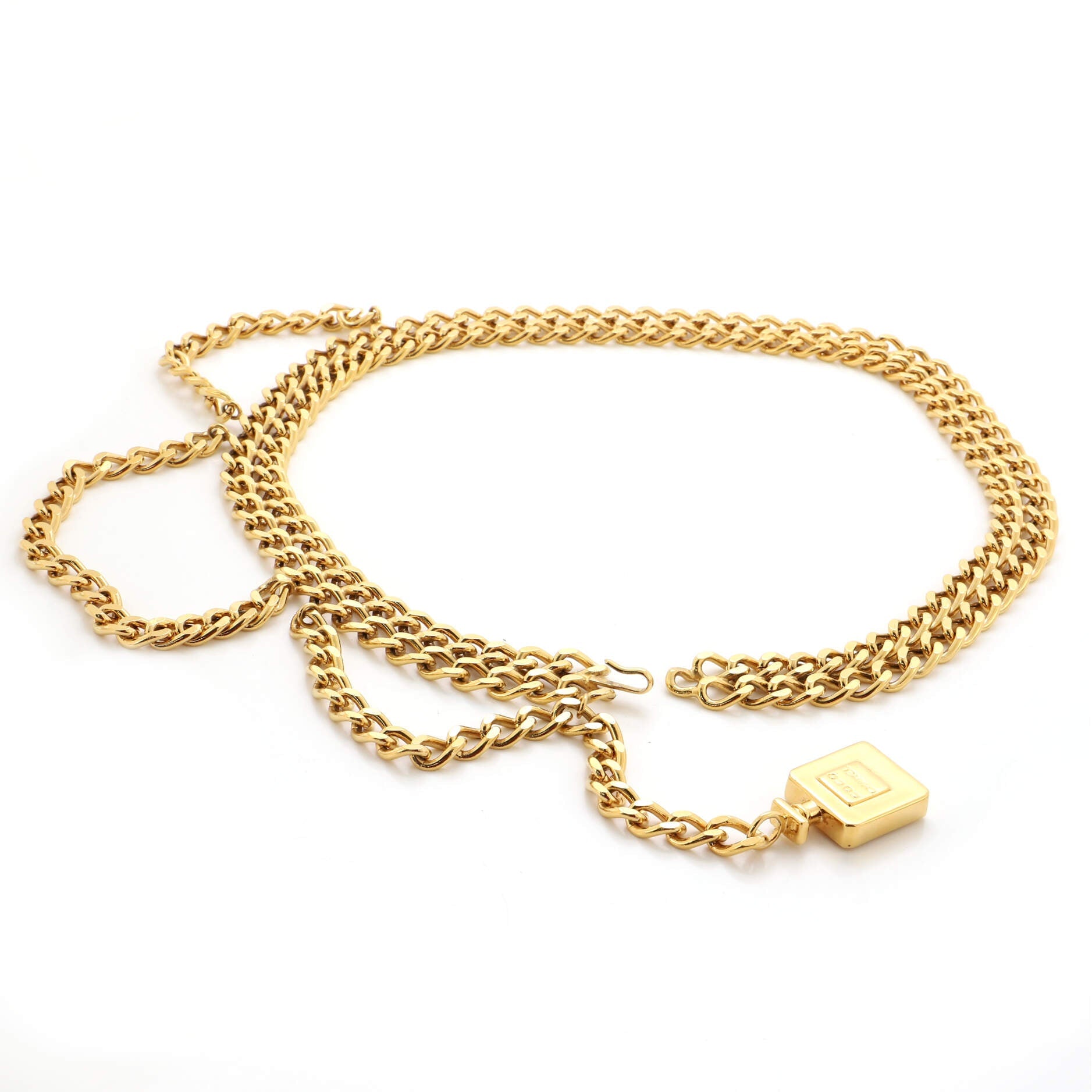 Vintage Perfume Bottle Charm Chain Belt Metal 5