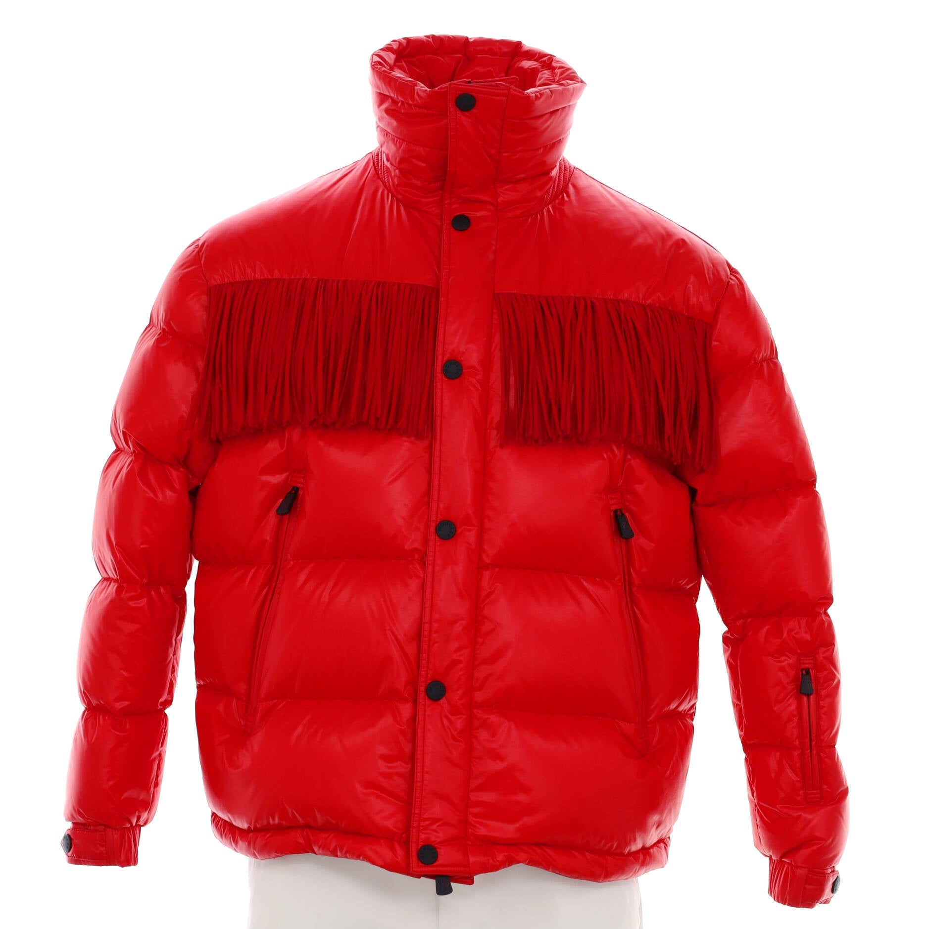 Men's Pourri Fringed Puffer Jacket Quilted Polyamide with Down