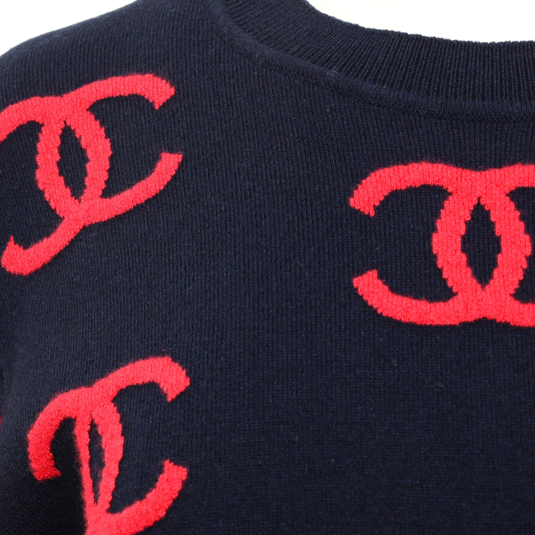 Women's All-Over CC Pullover Sweater Cashmere Blend
