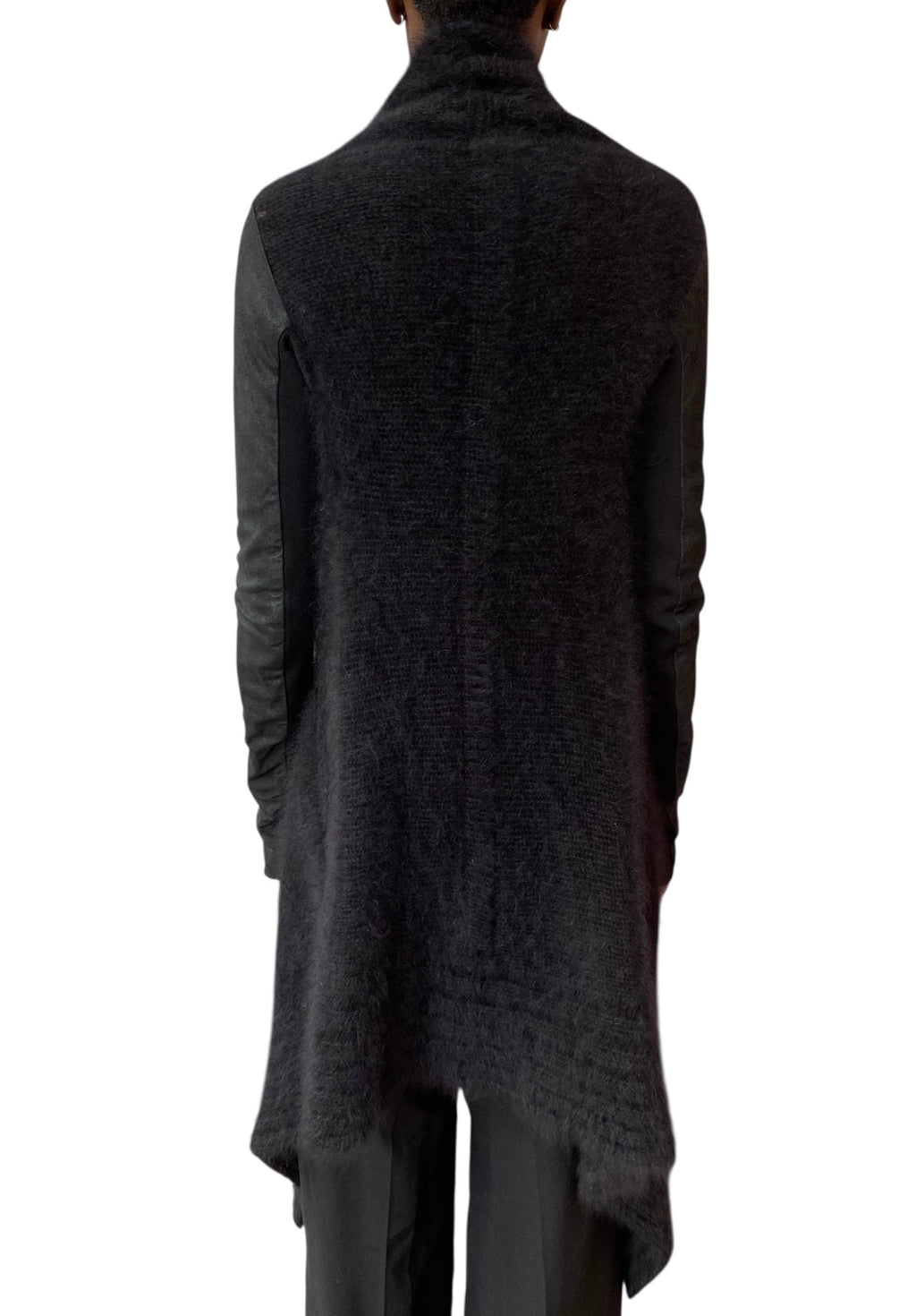 Rick Ownes Black Alpaca Wrap igan - L