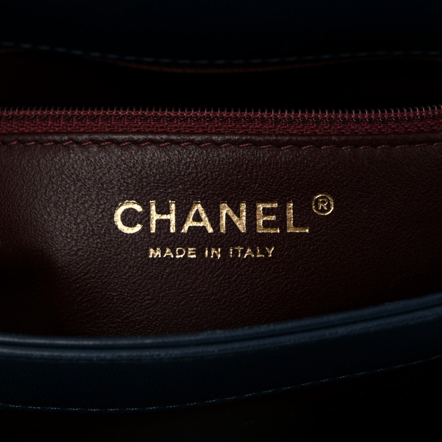 Lambskin Quilted Medium Trendy CC Flap Navy Blue