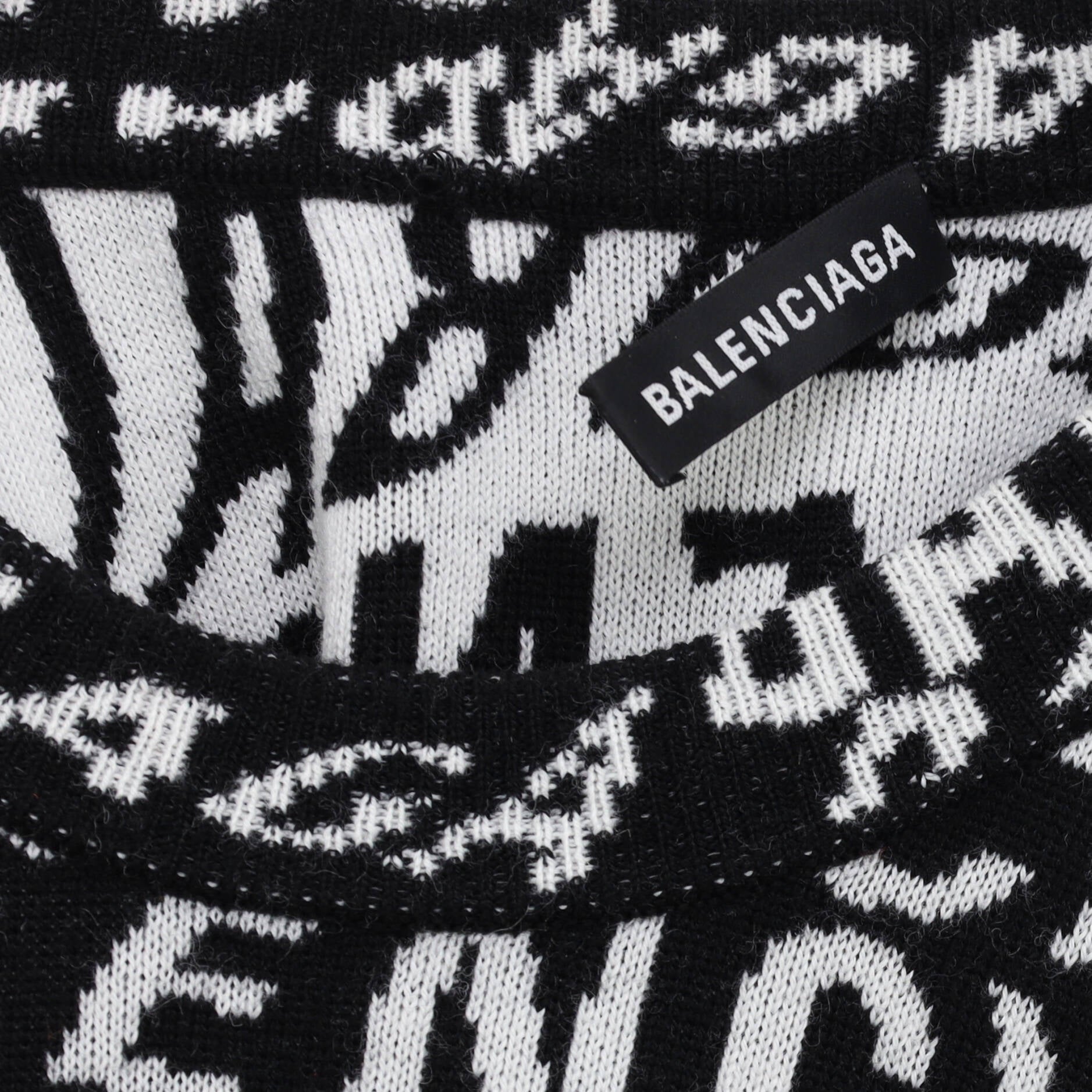 Men's Allover Logo Crewneck Sweater Wool Blend