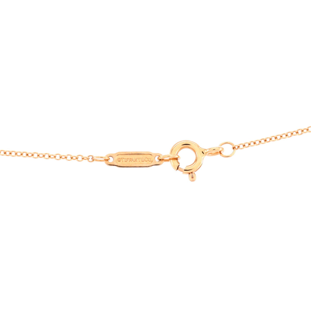 Atlas Pierced Circle Pendant Necklace 18K Rose Gold with Diamonds