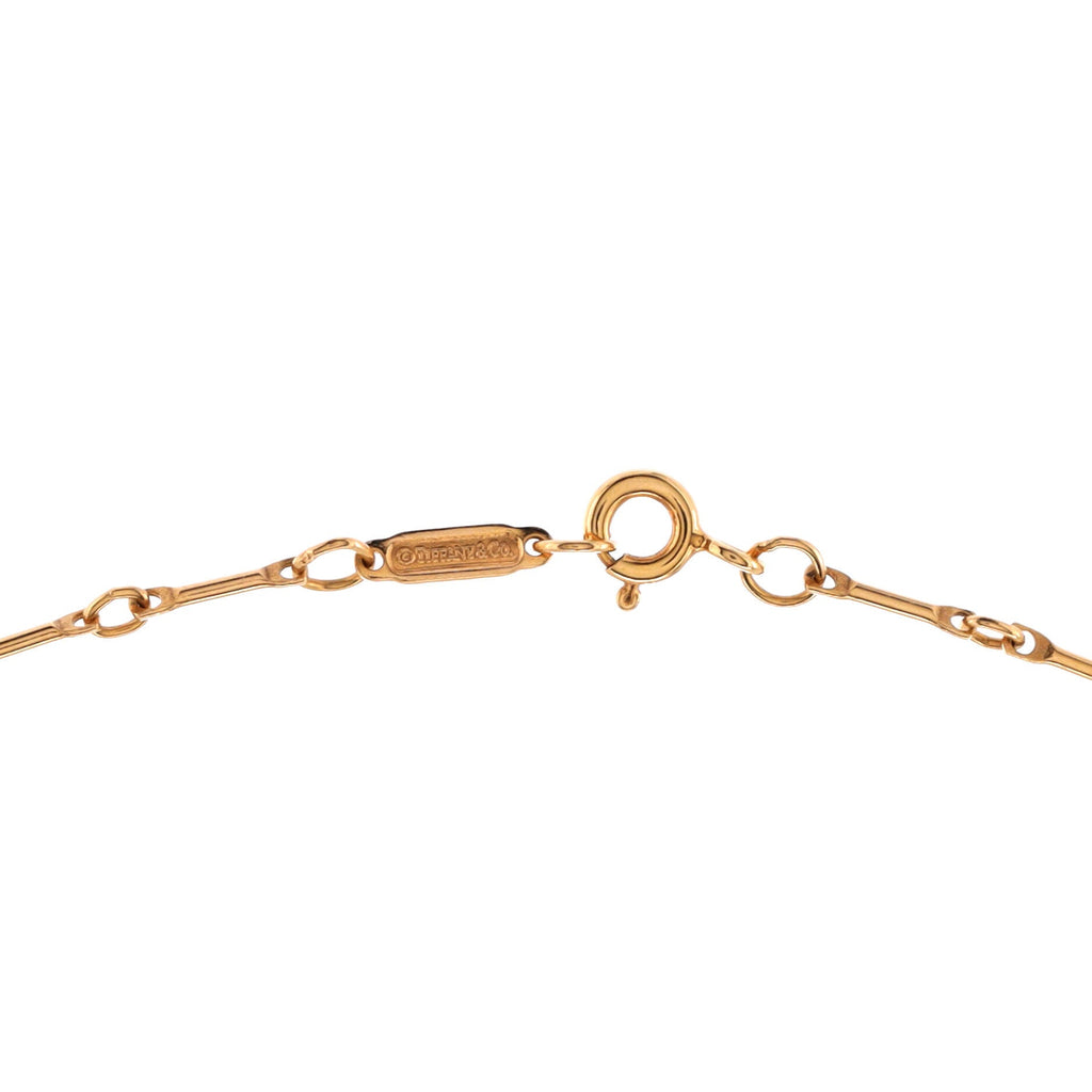 Bar Chain Link Necklace 18K Rose Gold