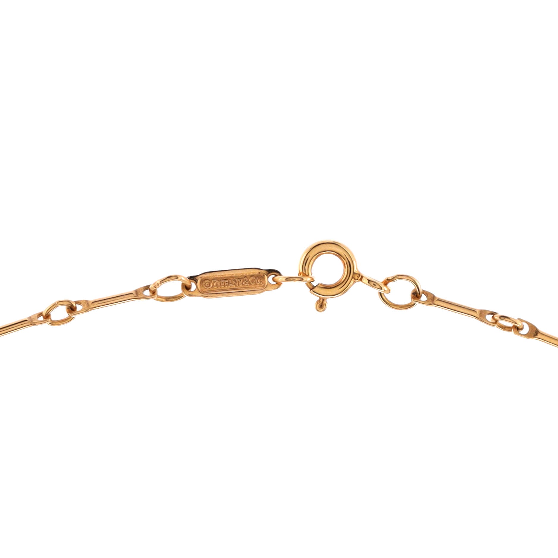 Bar Chain Link Necklace 18K Rose Gold