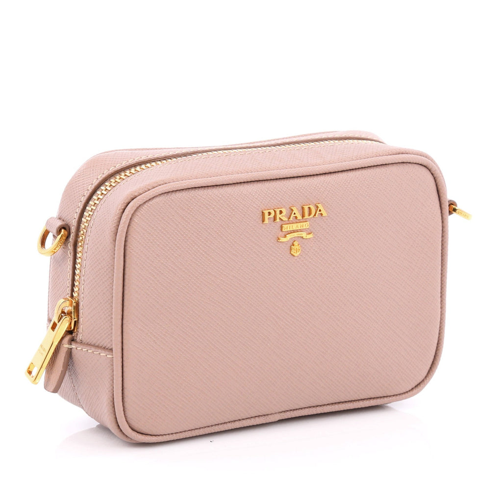 Zip Crossbody Bag Saffiano Leather Mini