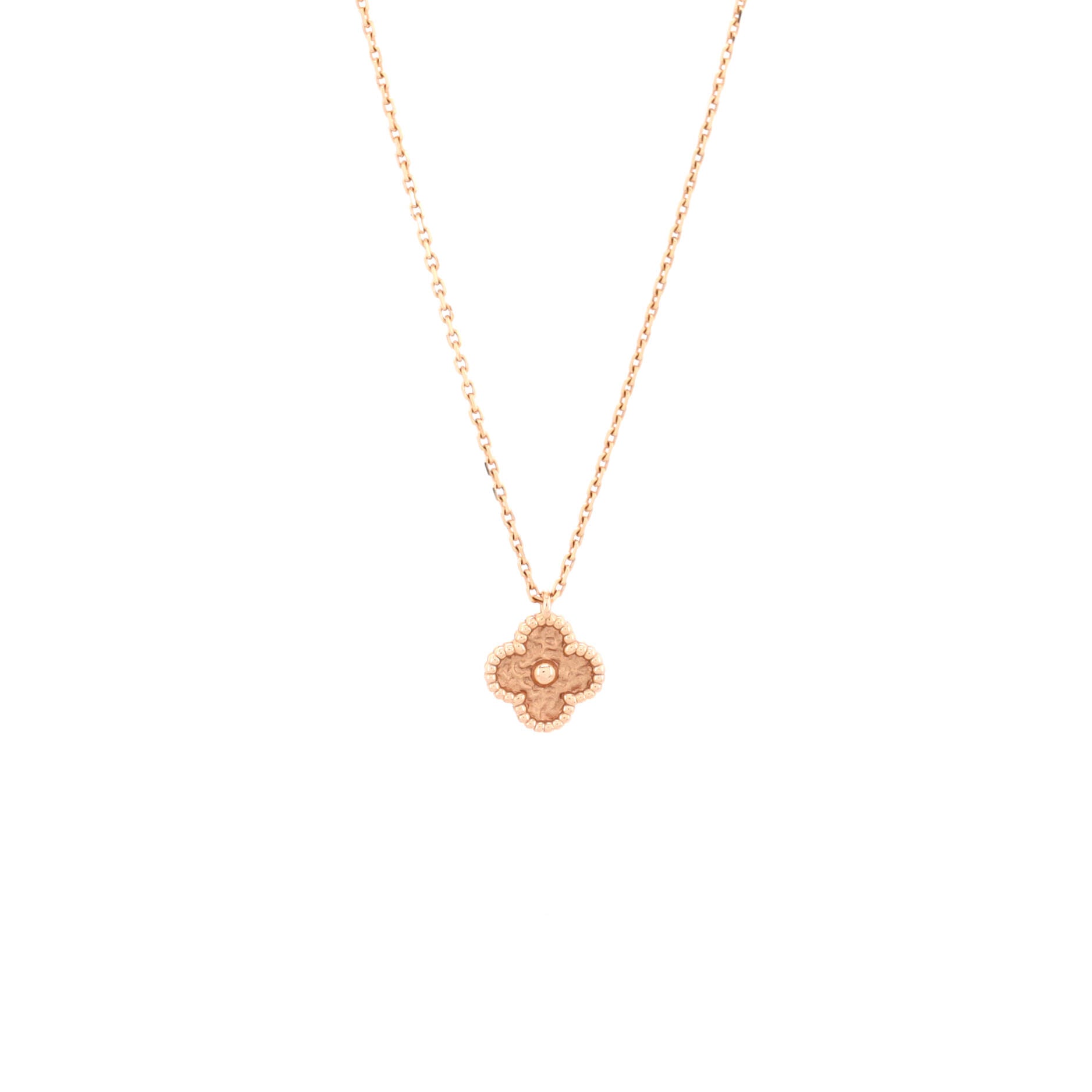 Sweet Alhambra Pendant Necklace 18K Rose Gold